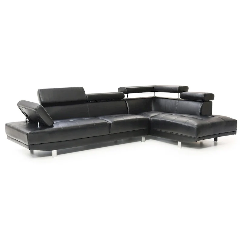 Riveredge 109 in. W 2-piece Faux Leather L Shape Sectional Sofa - 76L x 109W x 28H