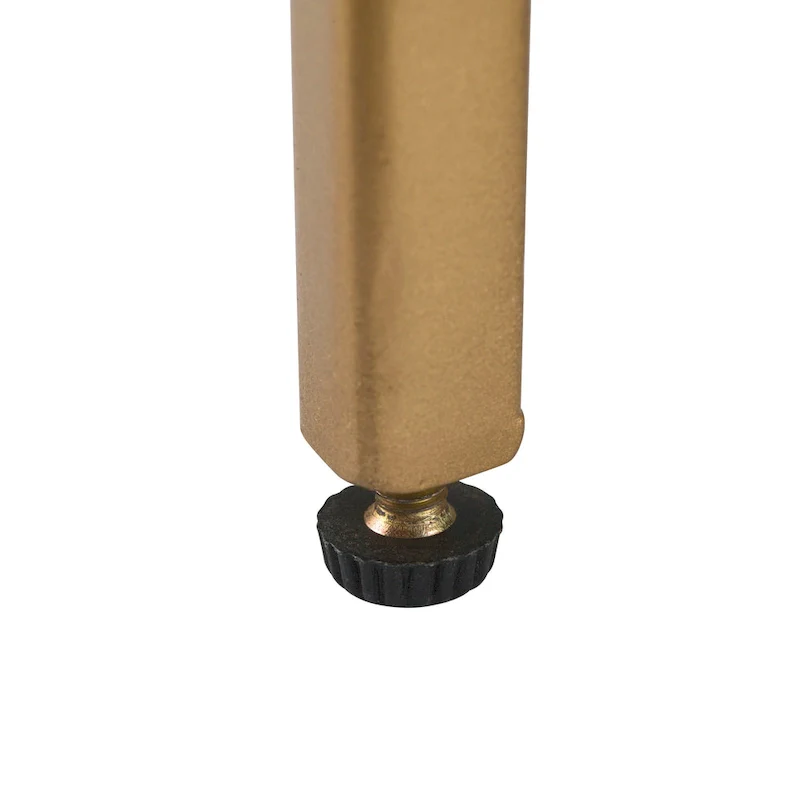 Billie 24-Inch Tall Genuine Marble Top White and Gold Accent End Table