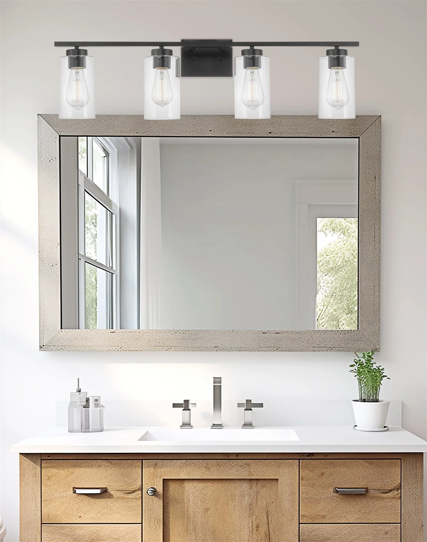 Lucid 33 4-Light Farmhouse Vanity / Bathroom Light
