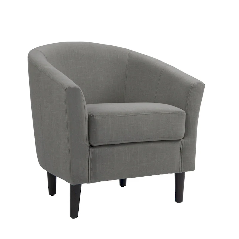 Linen Barrel Accent Chairs - Beige/Blue/Grey/Khaki/Light Grey, Modern Design
