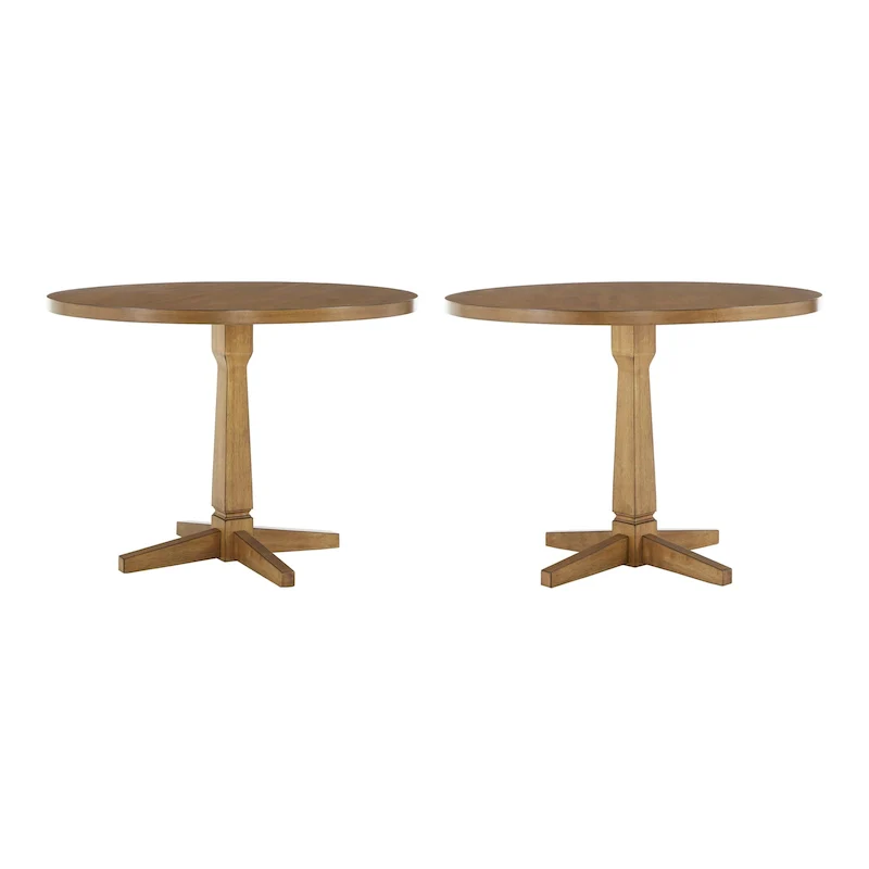 Round Two-Tone Dining Table
