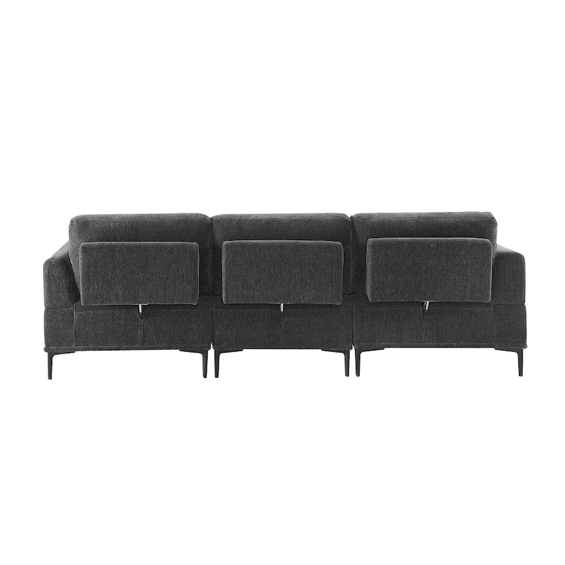 Dinardi 100.7in Widest Upholstered Sofa With Sliding Backrest