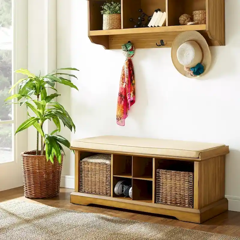 Entryway Storage Bench - 42 W x 16.5 D x 18.25 H