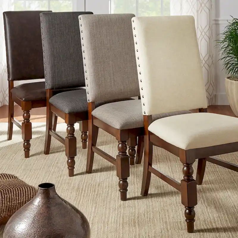 Flatiron Nailhead Upholstered Dining Chairs (Set of 2) by
