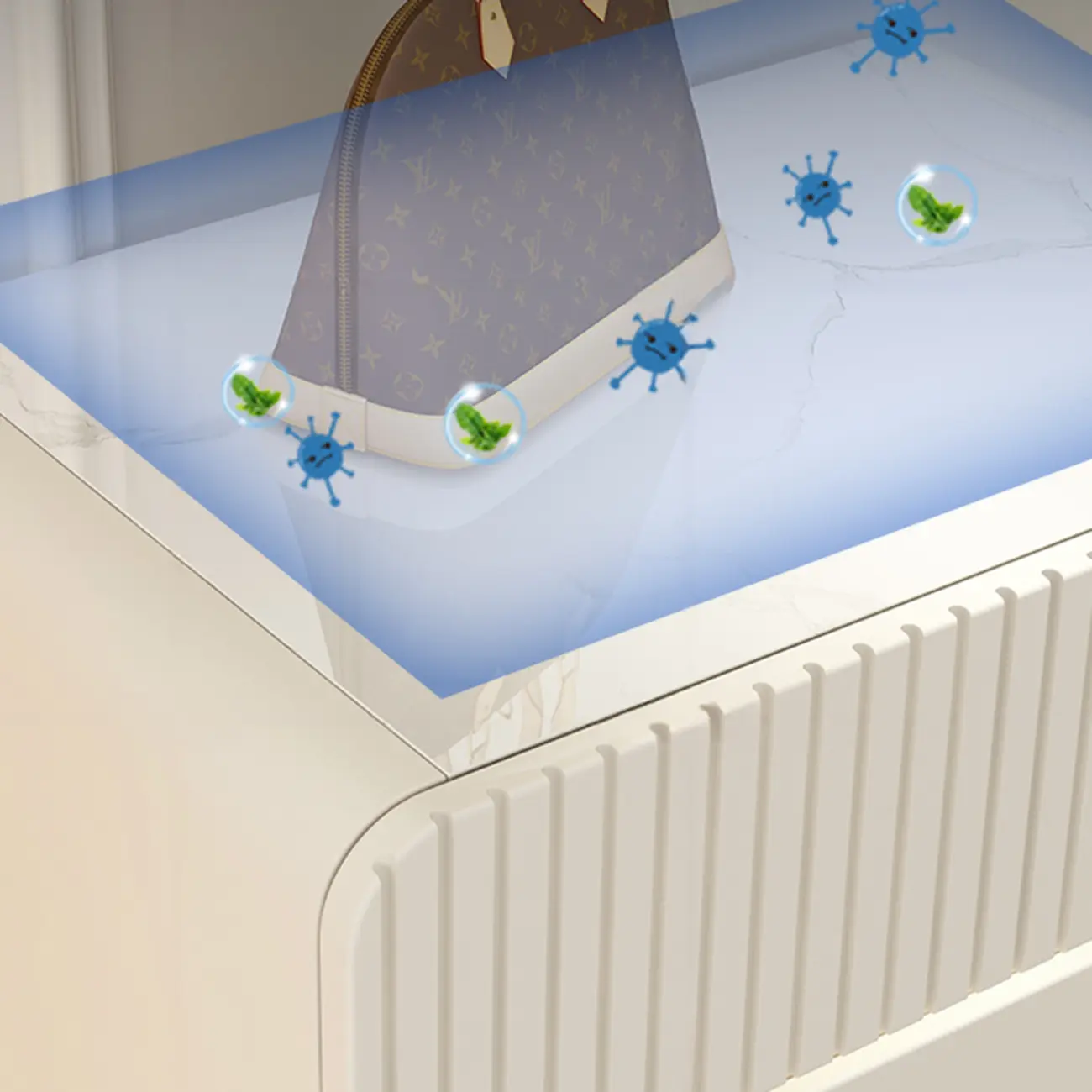 Versatile Modern White Accent Chest with Waterproof Design