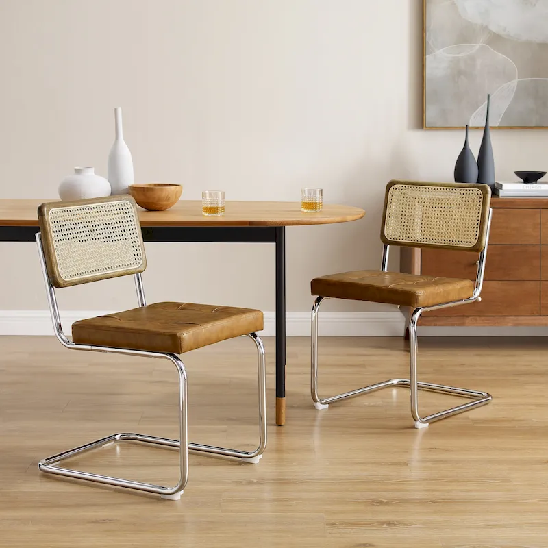 Art Leon Modern Upholstered Dining Chairs (Set of 2)