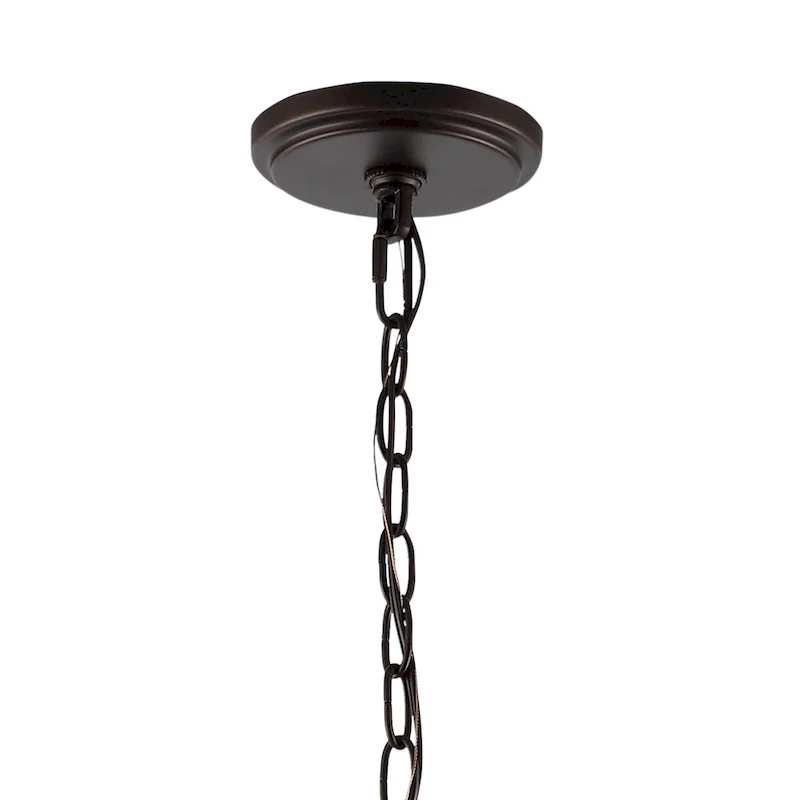 Chadwick 19  3-Light Rustic Farmhouse Iron LED Pendant, Oil Rubbed Bronze by JONATHAN Y - 3 Light