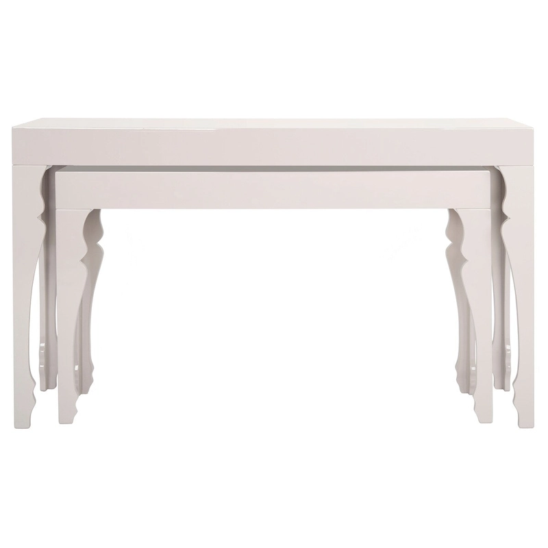 SAFAVIEH Norita White Lacquer Nesting Table - 51