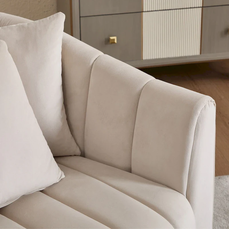 40.4W Modern Swivel Accent Chair,Swivel Single Sofa Chair with Ottoman