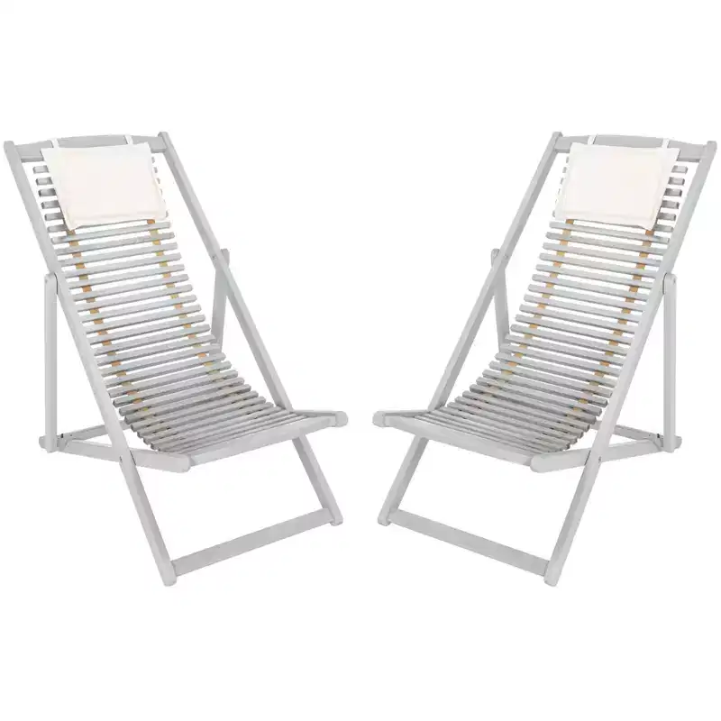 Rendi Relax Chair W/ Pillow Indoor/Outdoor (Set of 2) - PAT7048 - Safavieh