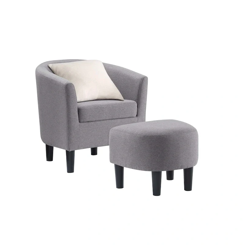 Convenience Concepts Take a Seat Churchill Accent Chair with Ottoman