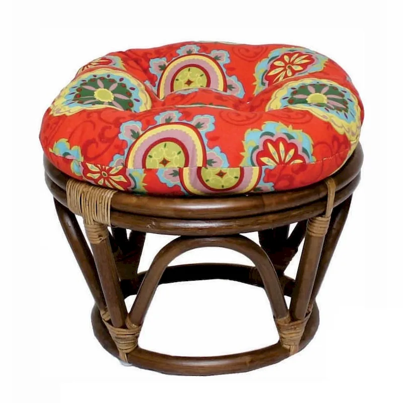 International Caravan Maui Footstool with Cushion