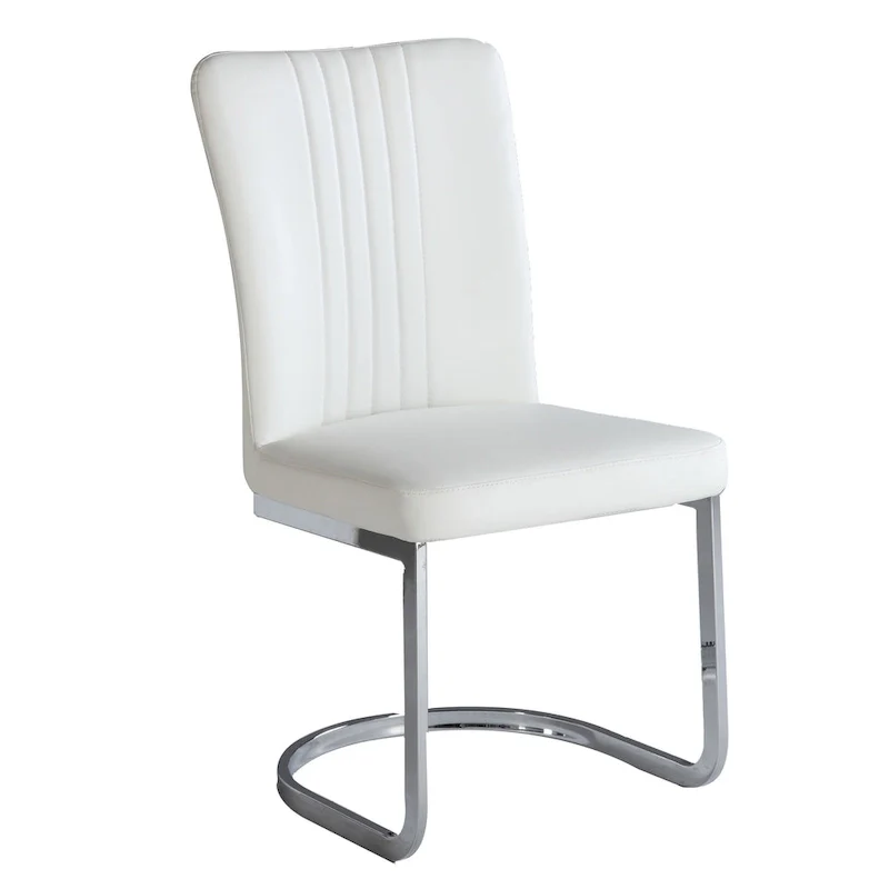 Channel Back Cantilever Side Chair Set of 4 | Upholstered, Dining & Living Room