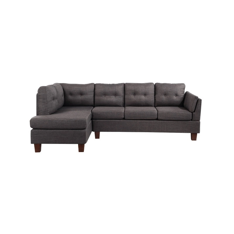 Dalia Linen Modern Sectional Sofa with Left Facing Chaise