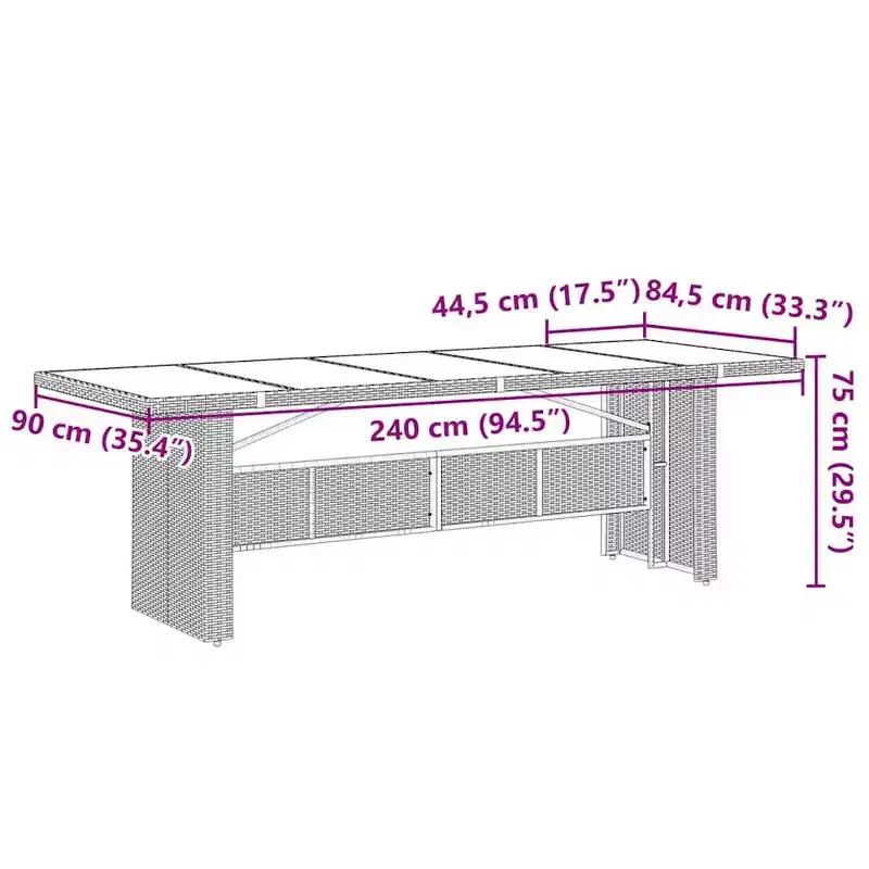 vidaXL Bistro Set Grey