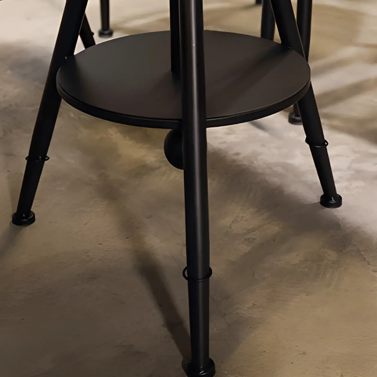 Adjustable Round Wood Metal Industrial Bar Table