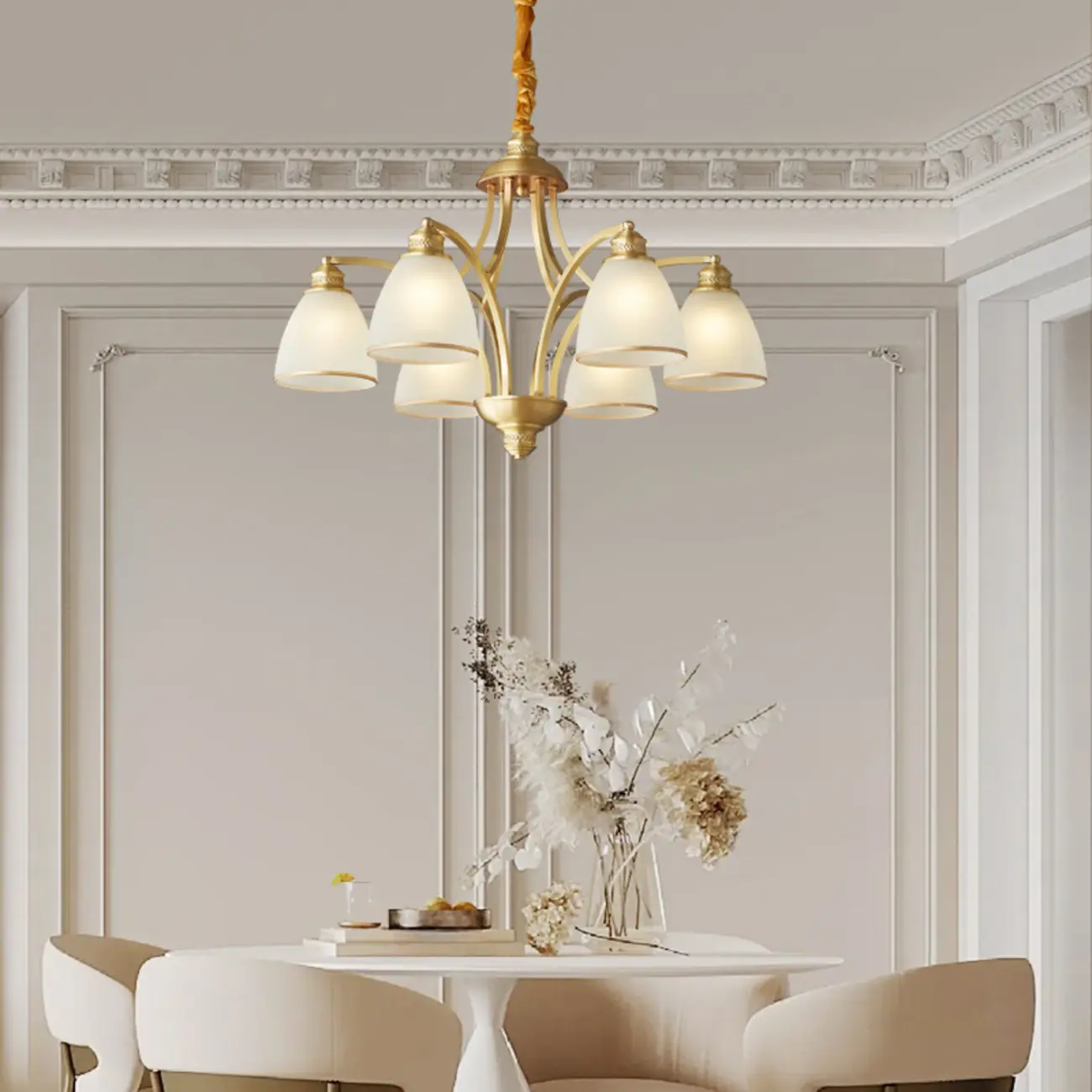 Elegant Modern Hanging Chandelier with Adaptive Height
