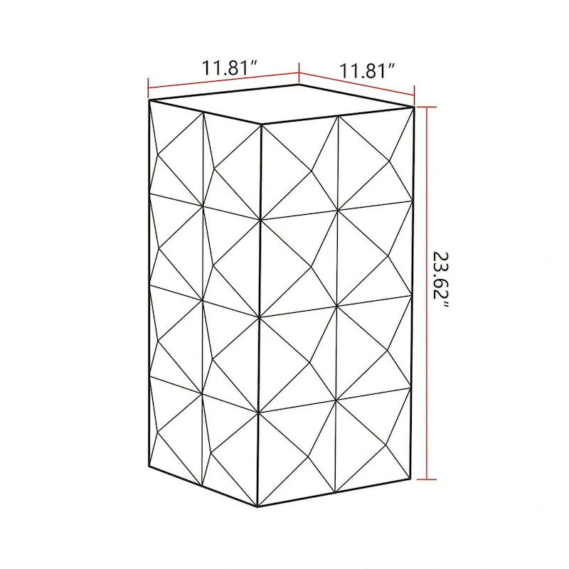 23.62 Height Three-dimensional Embossed Pattern Design Retro Coffee Table Retro Furniture