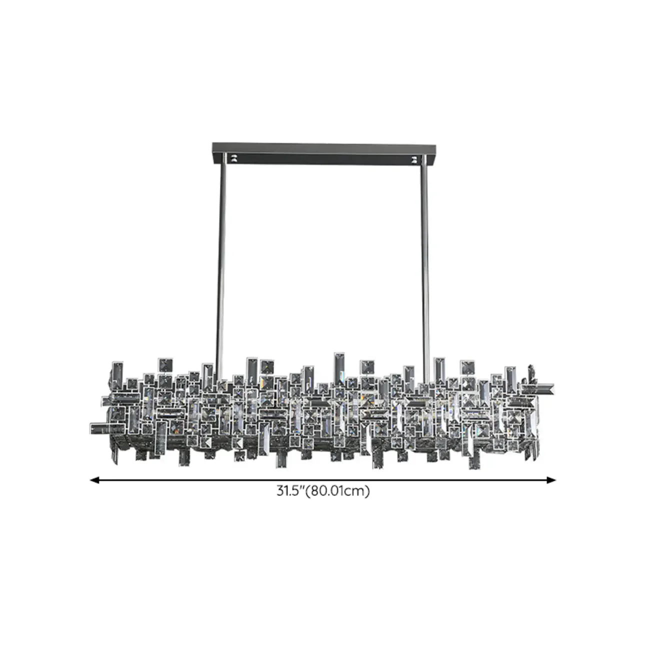 Modern Crystal Kitchen Island Pendant Light 3-Gear Dimming LED