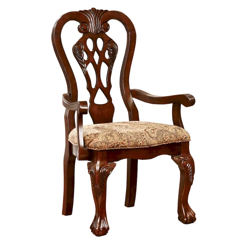 Carpia Traditional Brown Cherry Wood 9-Piece Dining Set by Furniture of America