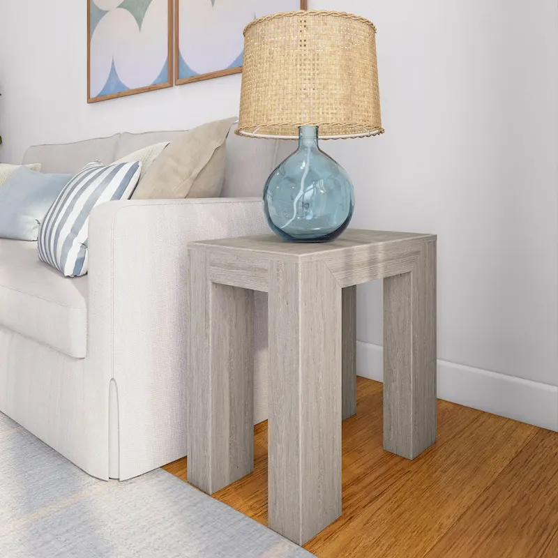 Plank and Beam Modern Rectangular Side Table - 25