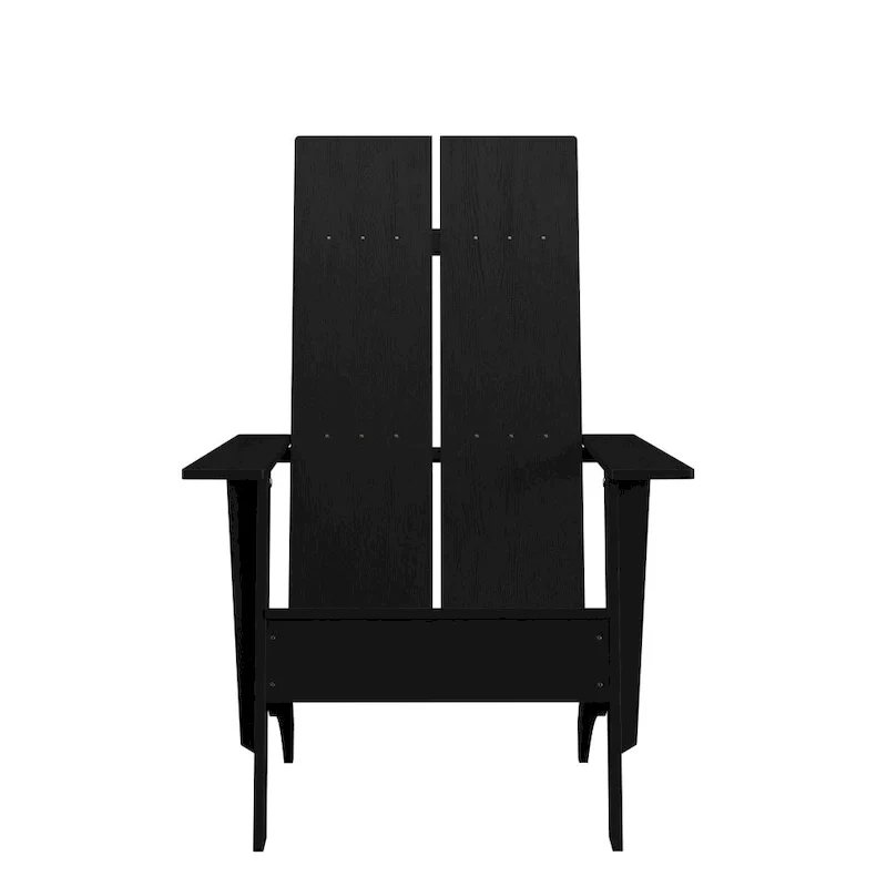 Modern Dual Slat Back Adirondack Style Chairs, Set of 2