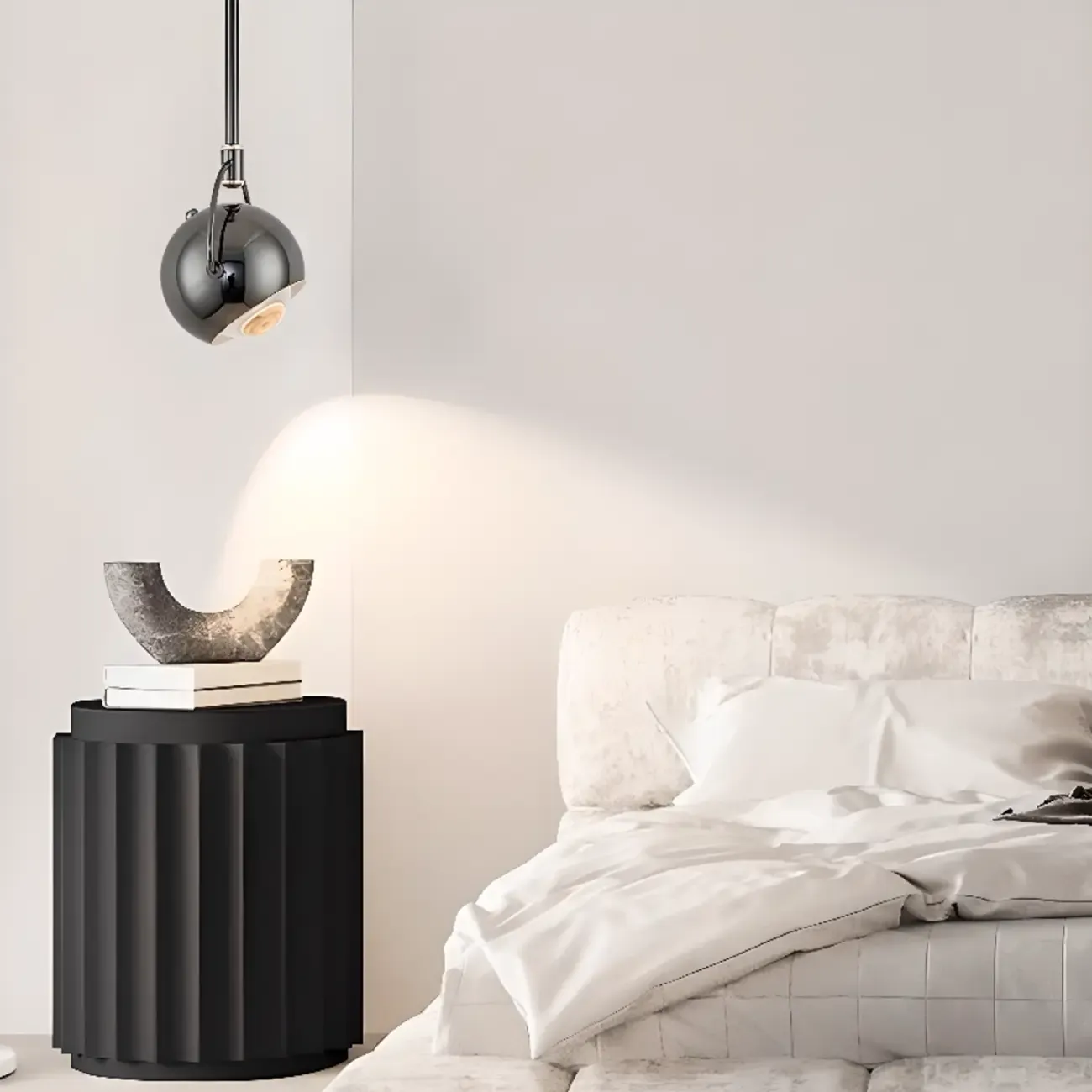 Modern Globe Metal Dimming Bedroom LED Pendant Light