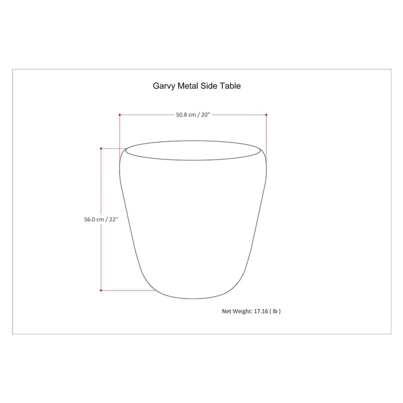 WYNDENHALL Beaton Industrial 20 inch Wide Metal Accent Side Table, Fully Assembled - 20 W x 20 D x 22 H