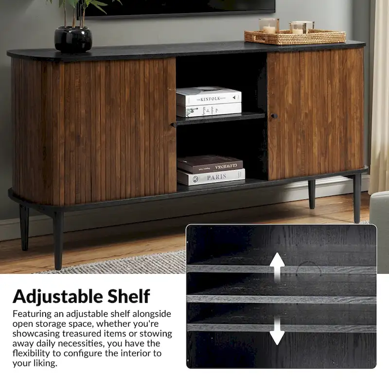 Franz Modern 63Wide Sideboard with adjustable shelf by HULALA HOME