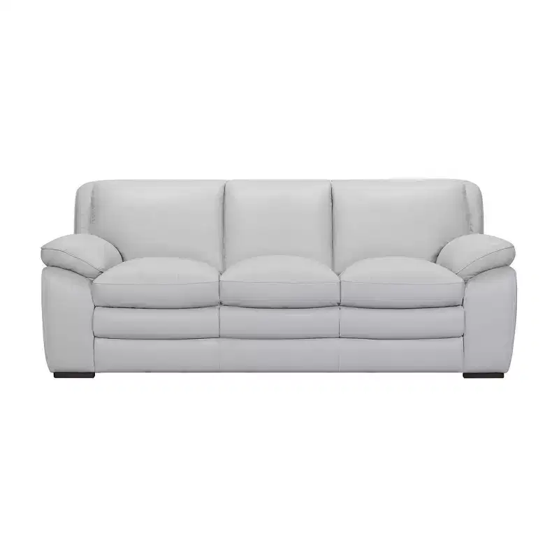 Zanna Genuine Leather Sofa Dove Gray - Armen Living