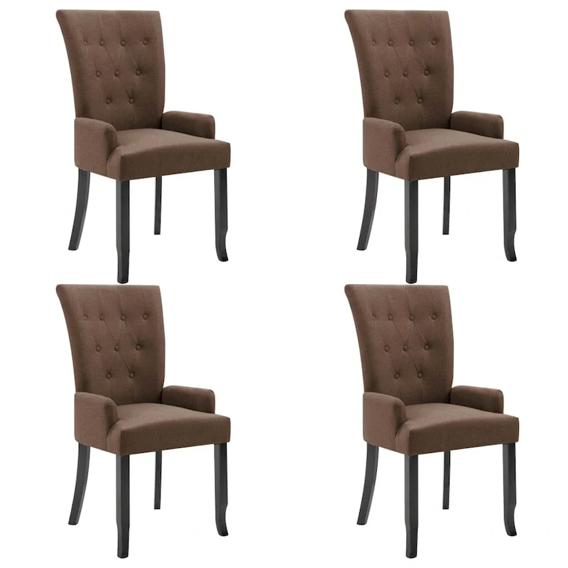 Dining Chairs with Armrests 1/2/4/6 pcs Multicolor Fabric - 21.3 x 22 x 41.7