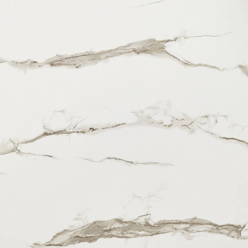 Modern Square Marble Finish Veneer Top Black Metal Frame Nesting End Tables - Set of 2