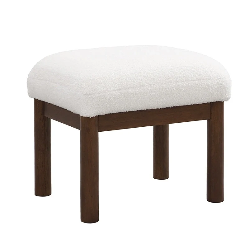 Mid-Century Accent Chair with Ottoman