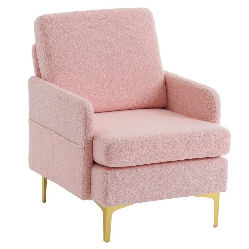 Upholstered Linen Accent Armchair
