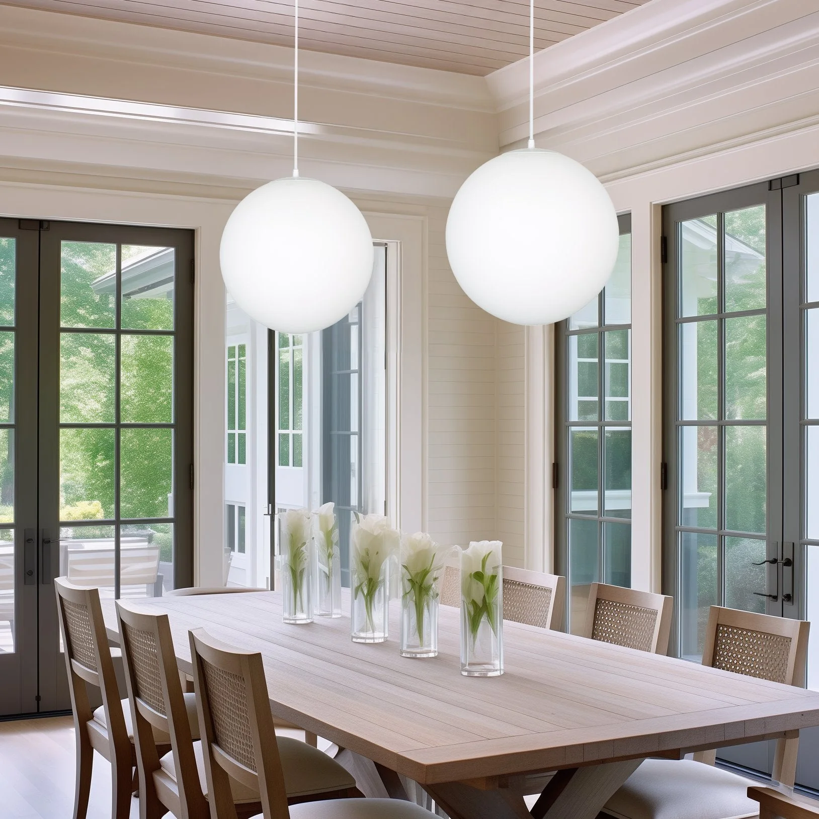 Ceres 14 Mid-Century Modern Hanging Orb Pendant Light