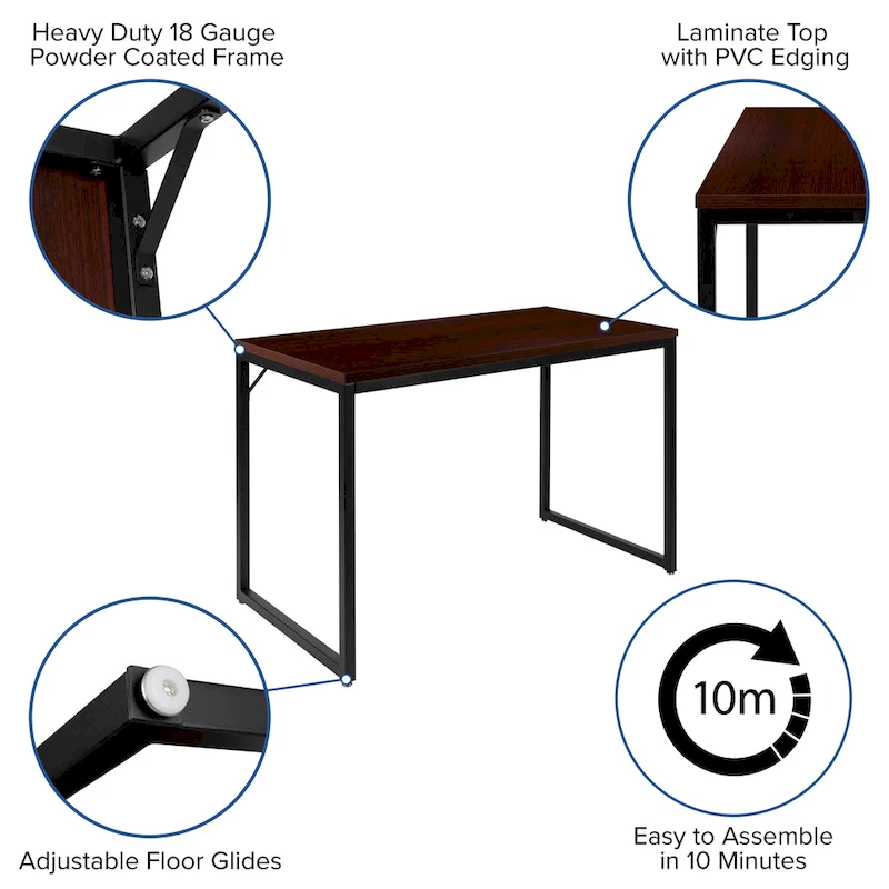 Commercial Grade Industrial Style Office Desk - 47  Length