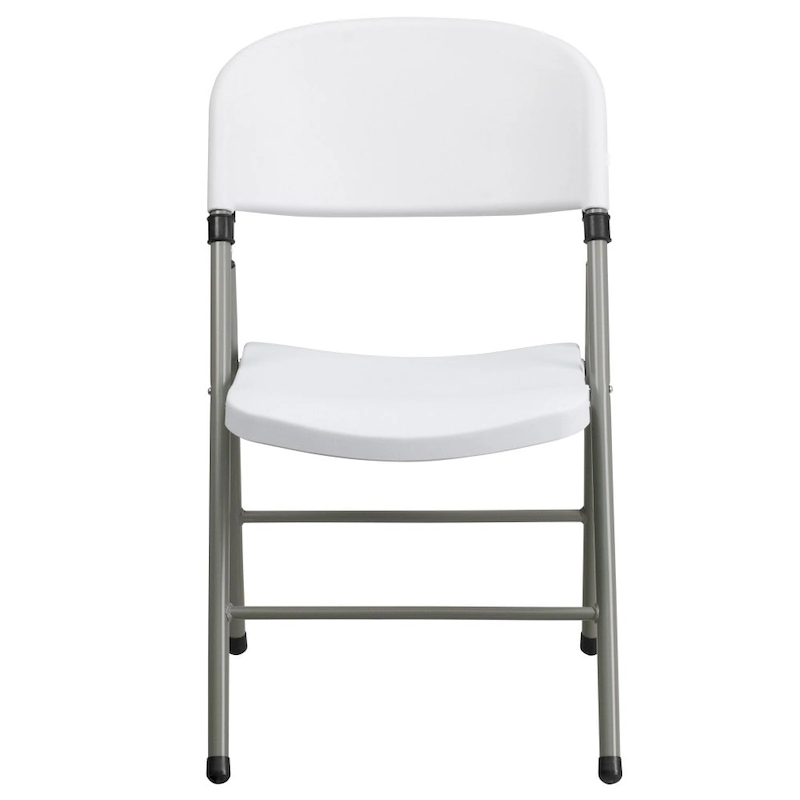 2 PK 330 lb. Capacity Plastic Folding Chair with Charcoal Frame