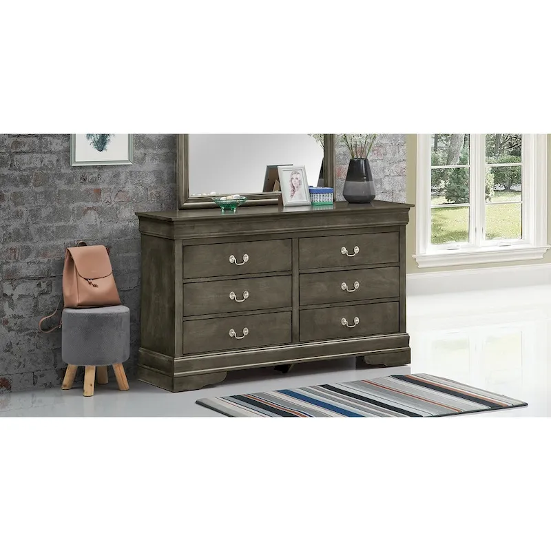 Louis Phillipe 2 6-Drawer Dresser