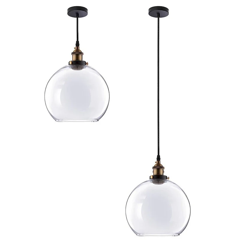 9.8  Ball Shape Glass Ceiling Light/Transparent, Bulb Not Included