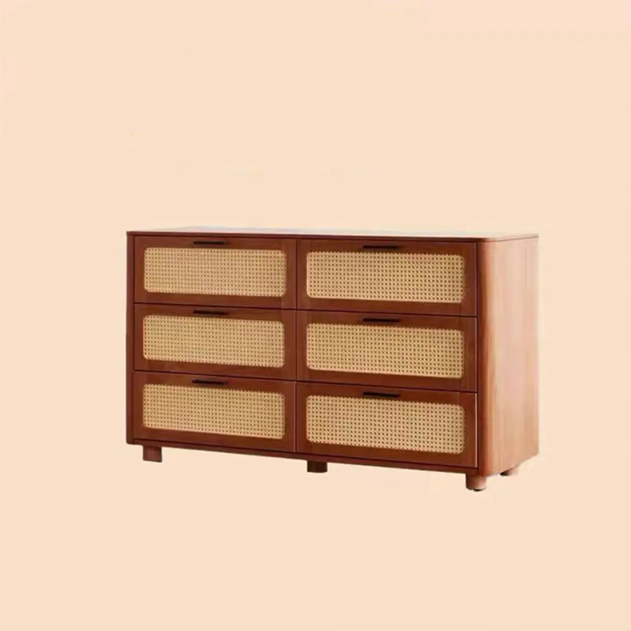 Modern Black Wooden Dresser with Mirror Vanity for Restroom