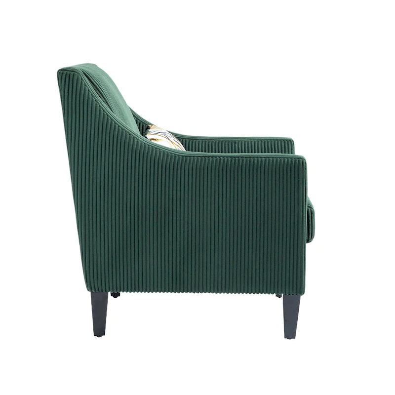 Emerald Modern 26.8 Arm Chair with Rubber Wood Legs