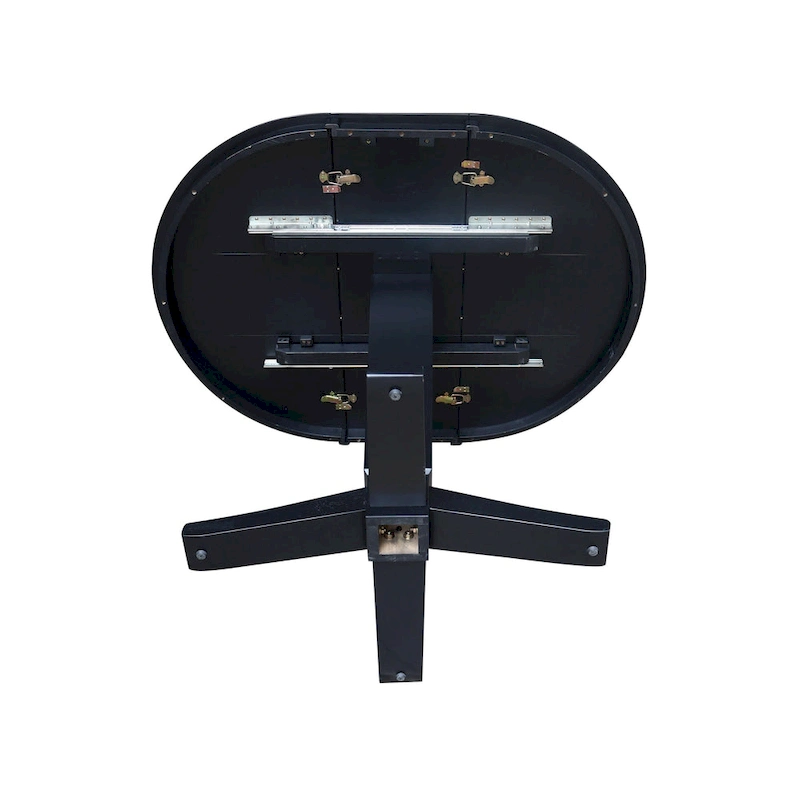 36 in Round Top Pedestal Counter Height Dining Table with 12 in Leaf