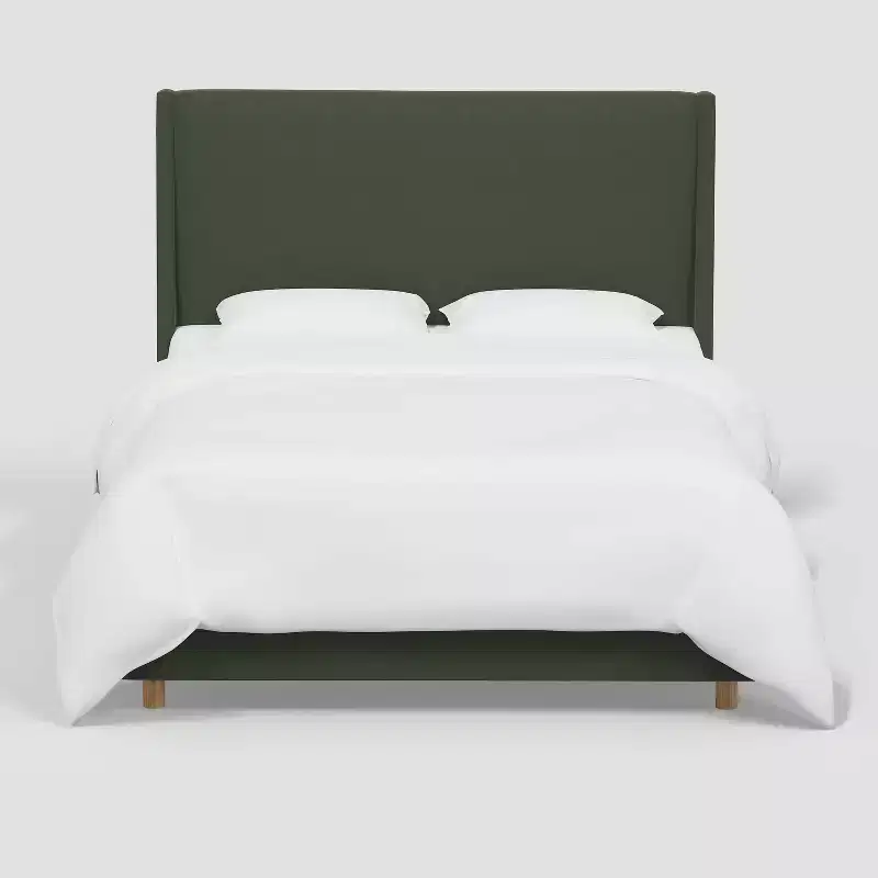 Encino Upholstered Wingback Bed in Dry Classic Velvet - Threshold designed with Studio McGee