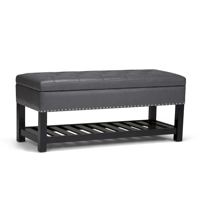 WYNDENHALL Riley 43 inch Wide Rectangle Ottoman Bench - 43 W x 17 D x 19 H