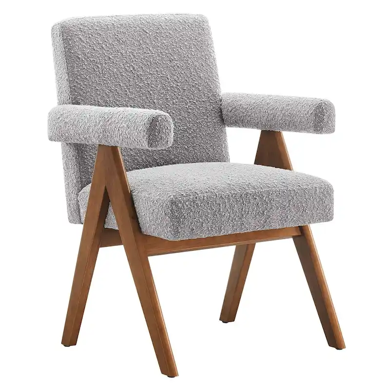 Lyra Boucle Fabric Dining Room Chair - Set of 2