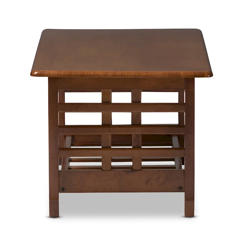 Baxton Studio Leda Mission Style Cherry Coffee Table