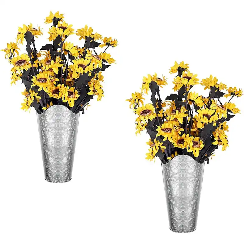 Artificial Flower Metal Hanging Vase
