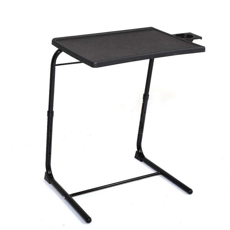 Folding TV Tray Laptop Table End Table Height Adjustable Cup Holder