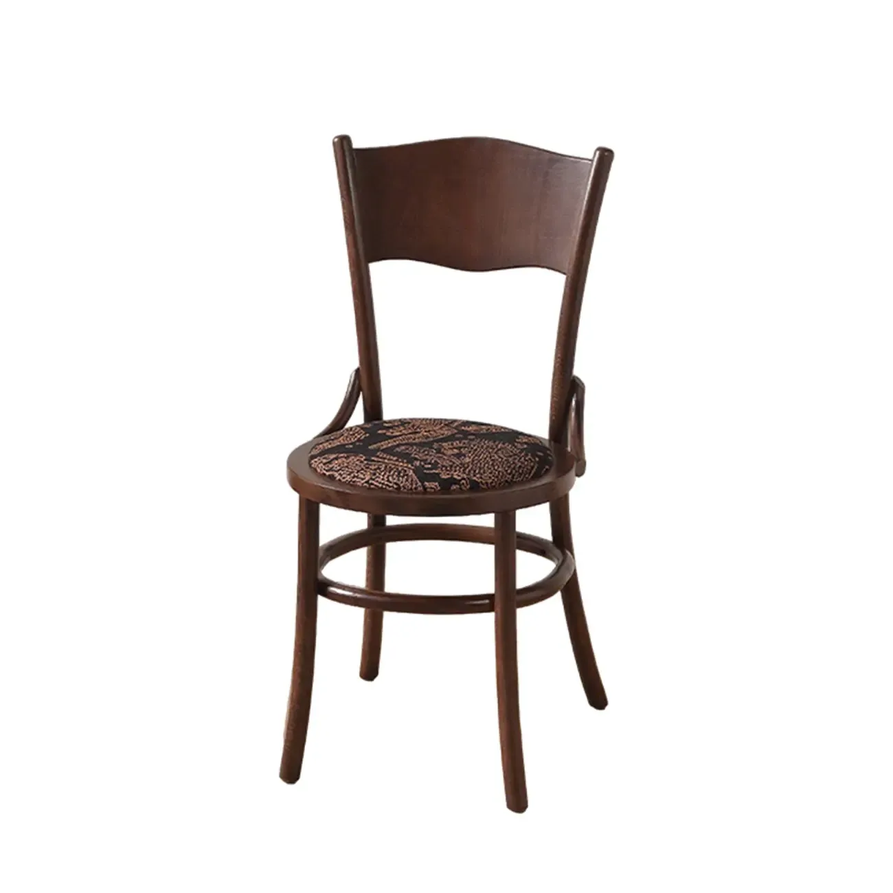 Mid-Century Modern Round Wood Dining Chair