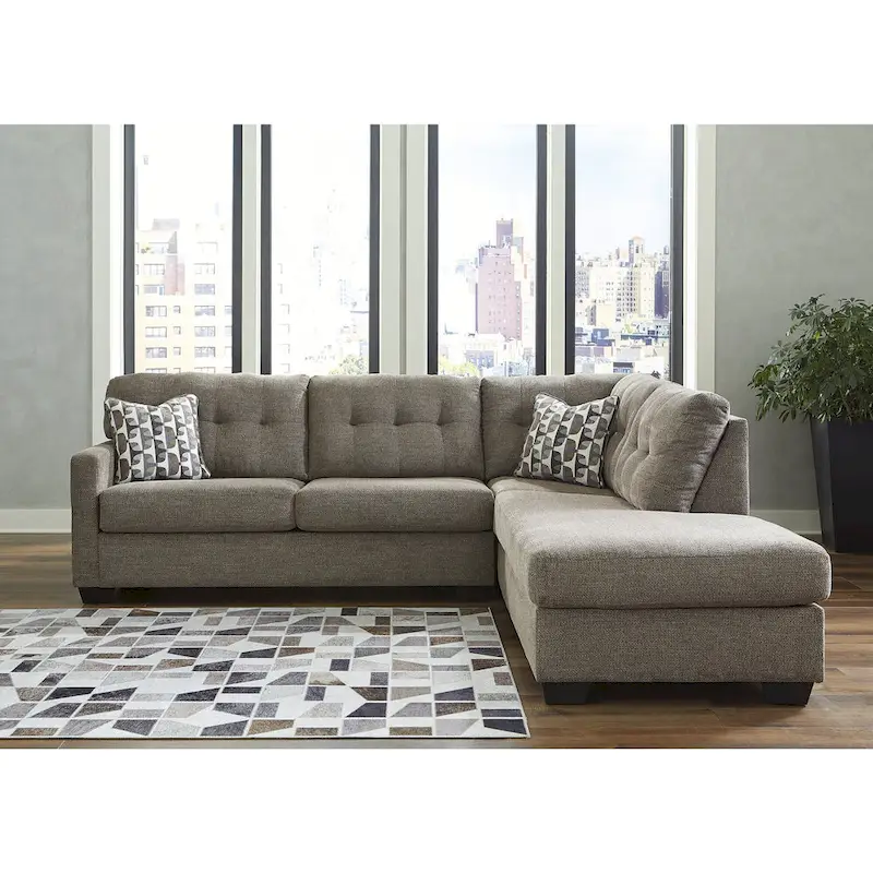 Signature Design by Ashley Mahoney 2-Piece Sleeper Sectional with Chaise - 105W x 90D x 37H